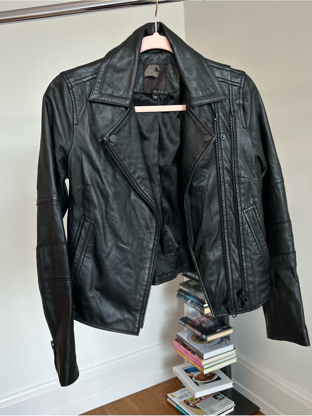 Joie Black Leather Moto Jacket